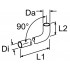 Формованный шланг  (резина) Di = 15 / Da = 25; L1 = 580 / L2 = 17; H = 75.  Подходит для: Thermo Top/ Thermo/